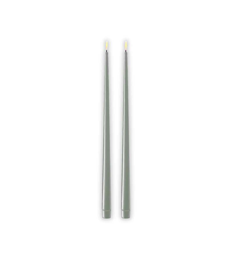 Sage green LED kertelys Deluxe homeart 38 cmOnlyByGrace