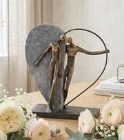 Skulptur af hjerte, parskulptur