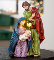 Skulptur, Julekrybbe, Den hellige familie, 27 cm