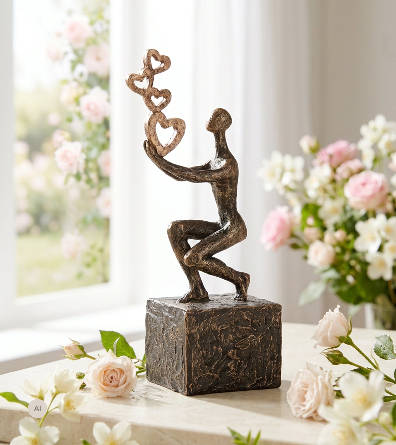 Skulptur: Kærlighed i overflod, H 24 cm