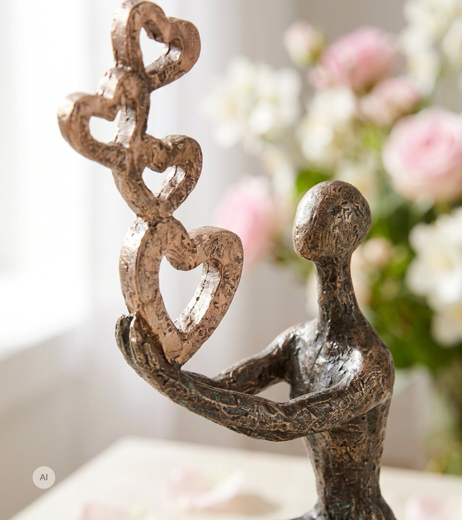 Skulptur: Kærlighed i overflod, H 24 cm