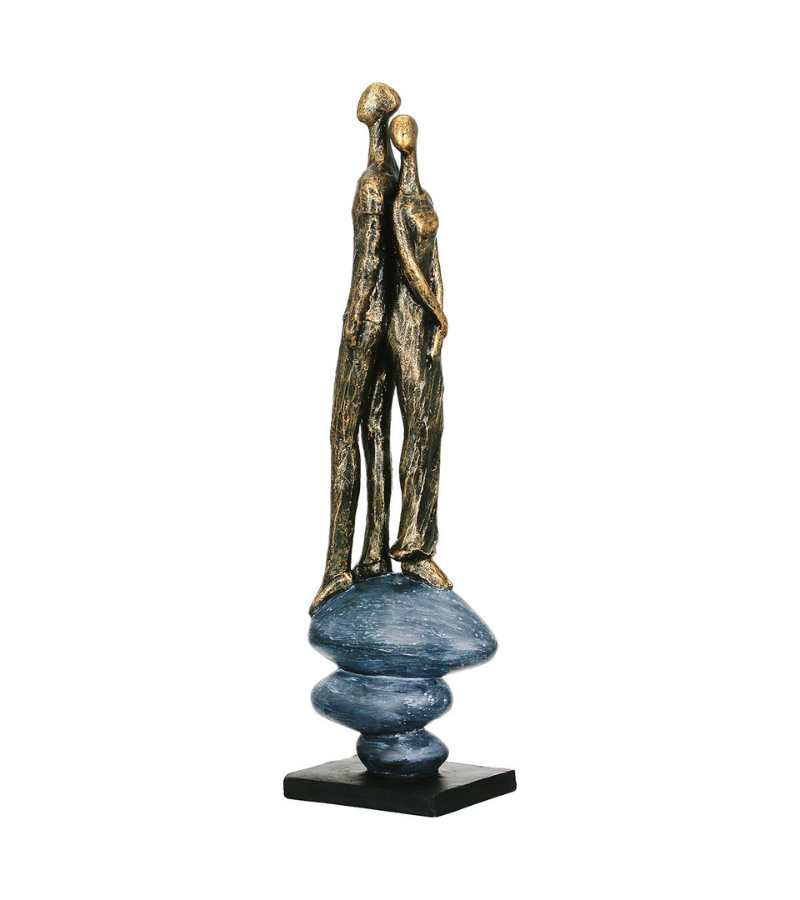 Skulptur Par Med Ryggen Til Hinanden 38cm OnlyByGrace