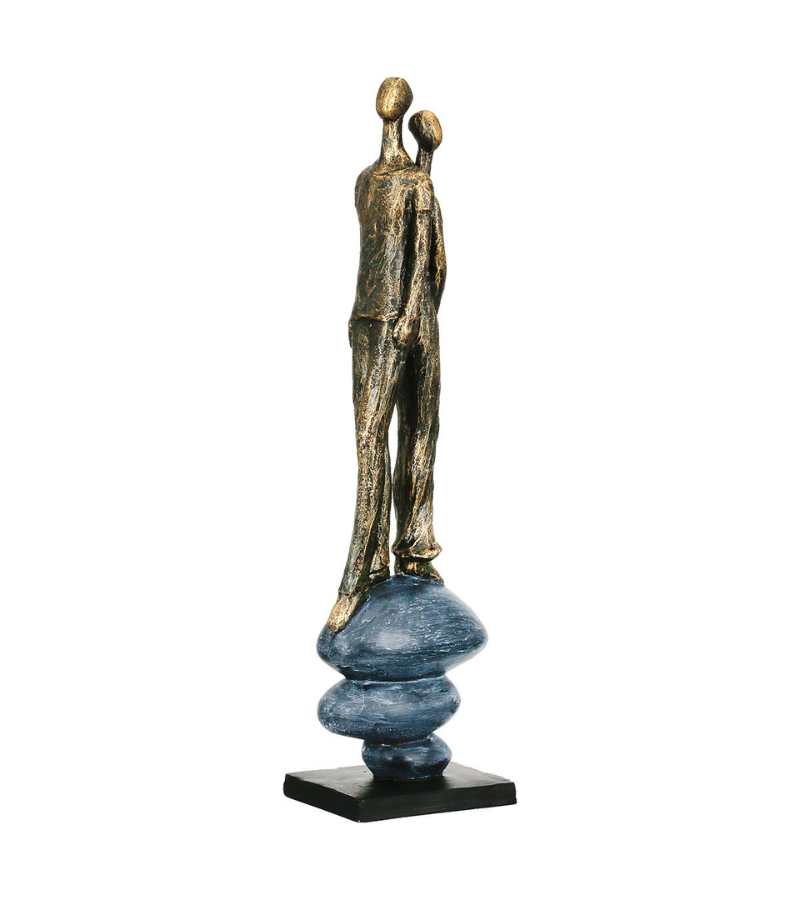 Skulptur Par Med Ryggen Til Hinanden 38cm OnlyByGrace