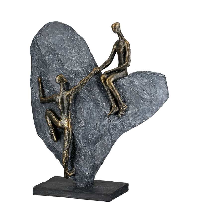Skulptur Par Paa Hjerte 30cm OnlyByGrace
