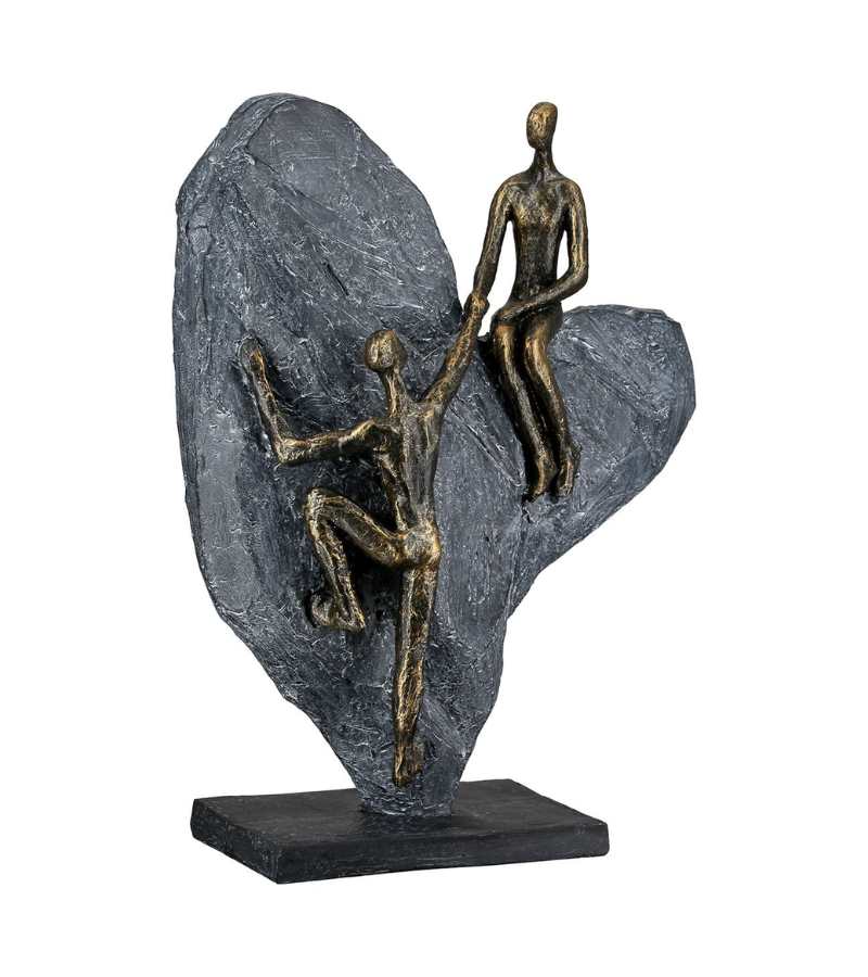 Skulptur Par Paa Hjerte 30cm OnlyByGrace