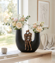 Skulptur, Vase med Par, 21 cm