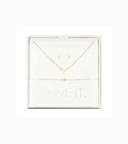Smykkesæt LOVE IT engle guld OnlyByGrace