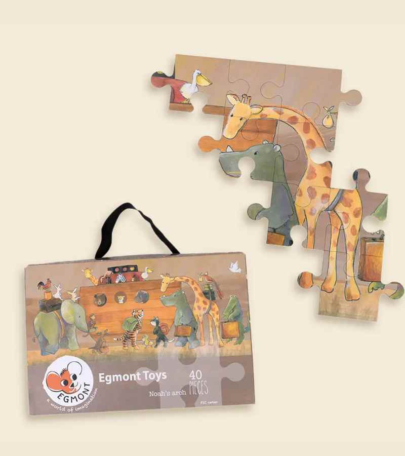Stort puslespil 40 brk Noahs ark OnlyByGrace
