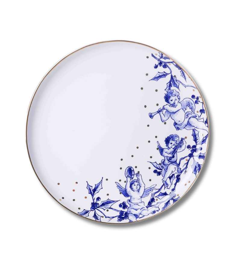 Middags Tallerken Med Festlige Engle Porcelaen OnlyByGrace