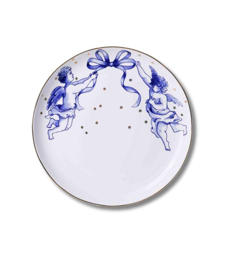Tallerken Med To Skytsengle Porcelaen OnlyByGrace