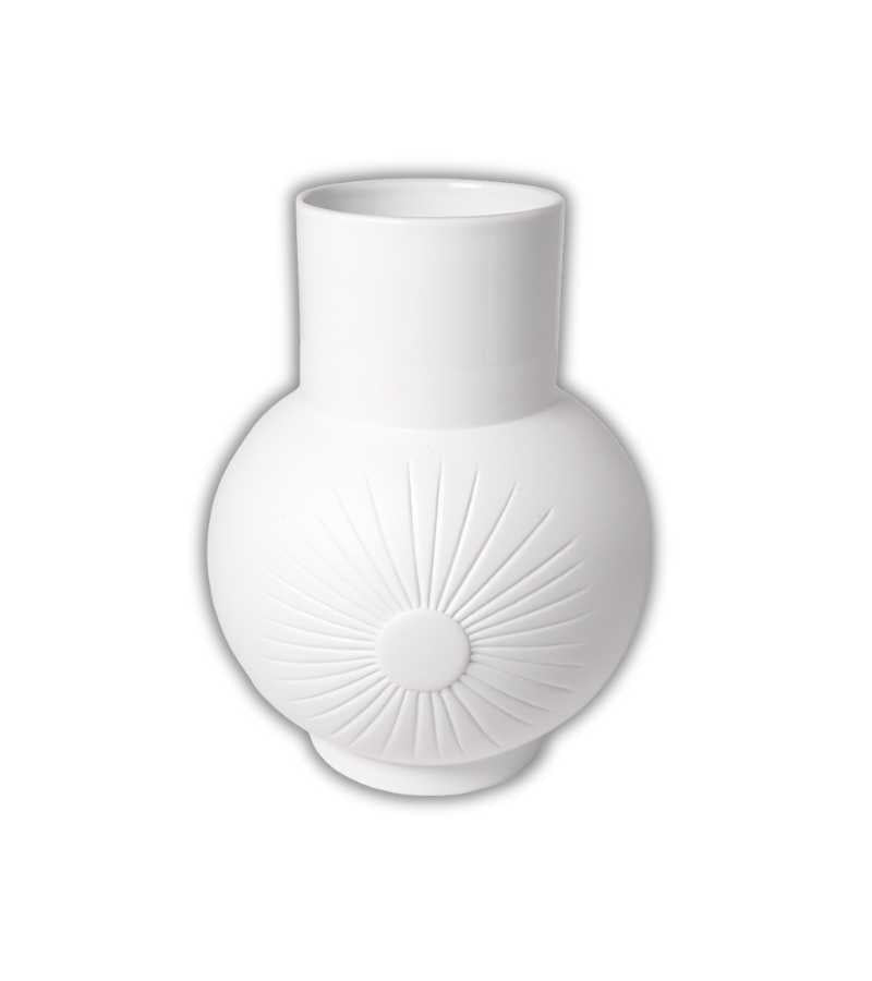 Vase hvid med sol 22cm OnlyByGrace