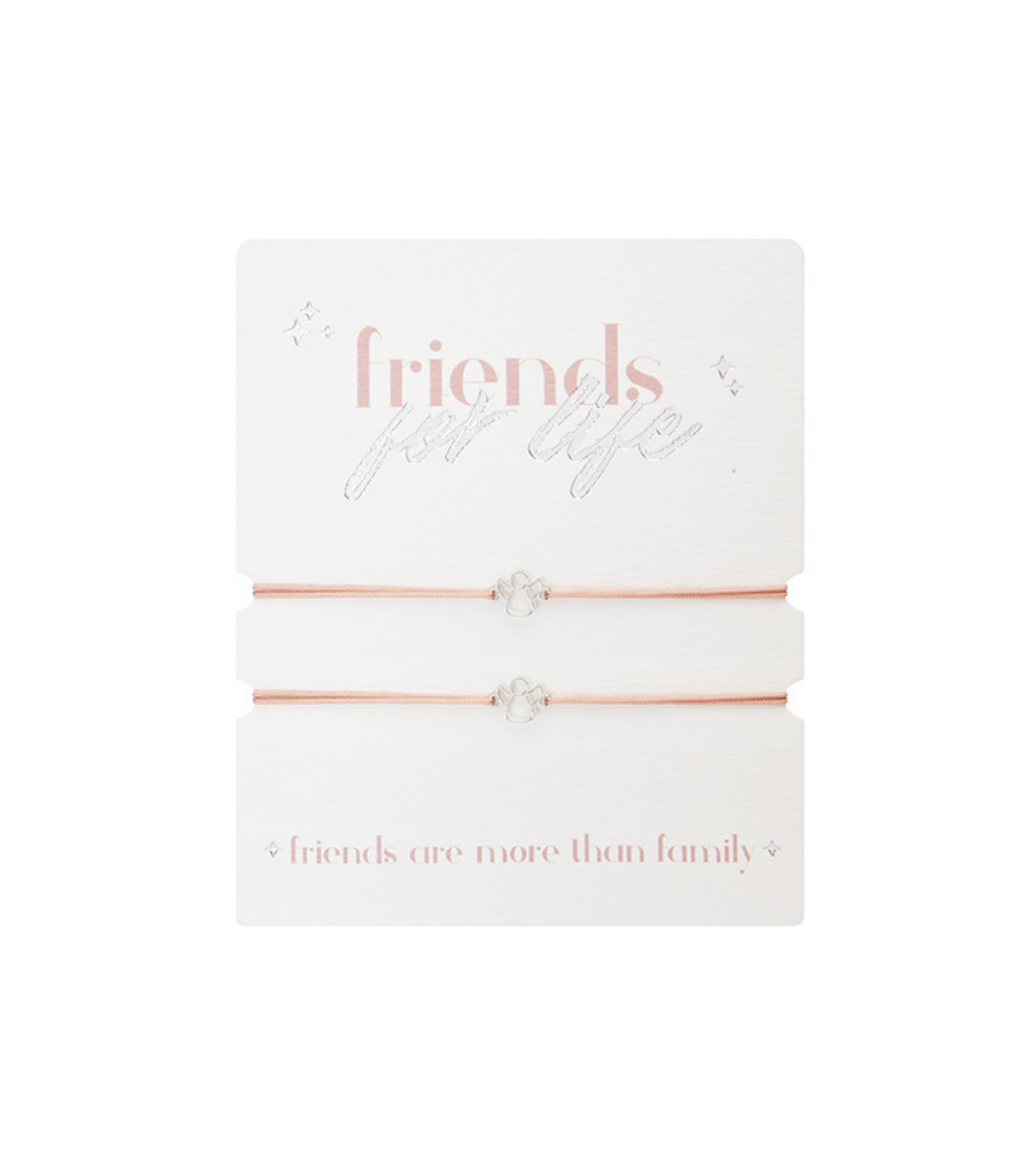2 x Armbånd med engler, Sølv, Friends for life