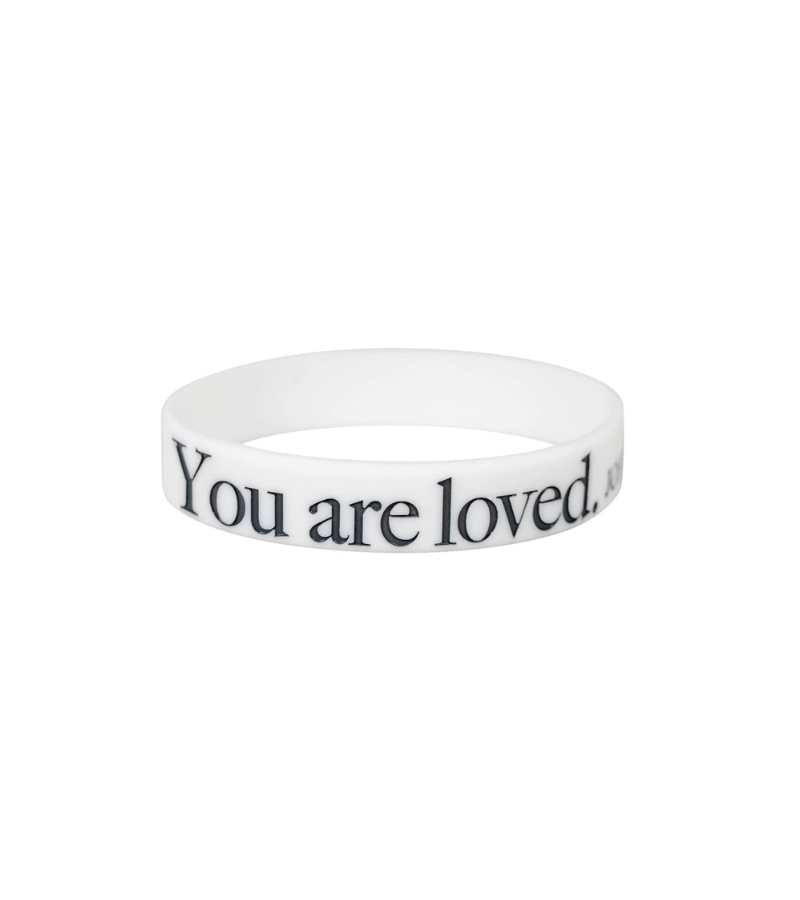 You are loved silikonearmbånd hvid OnlyByGrace