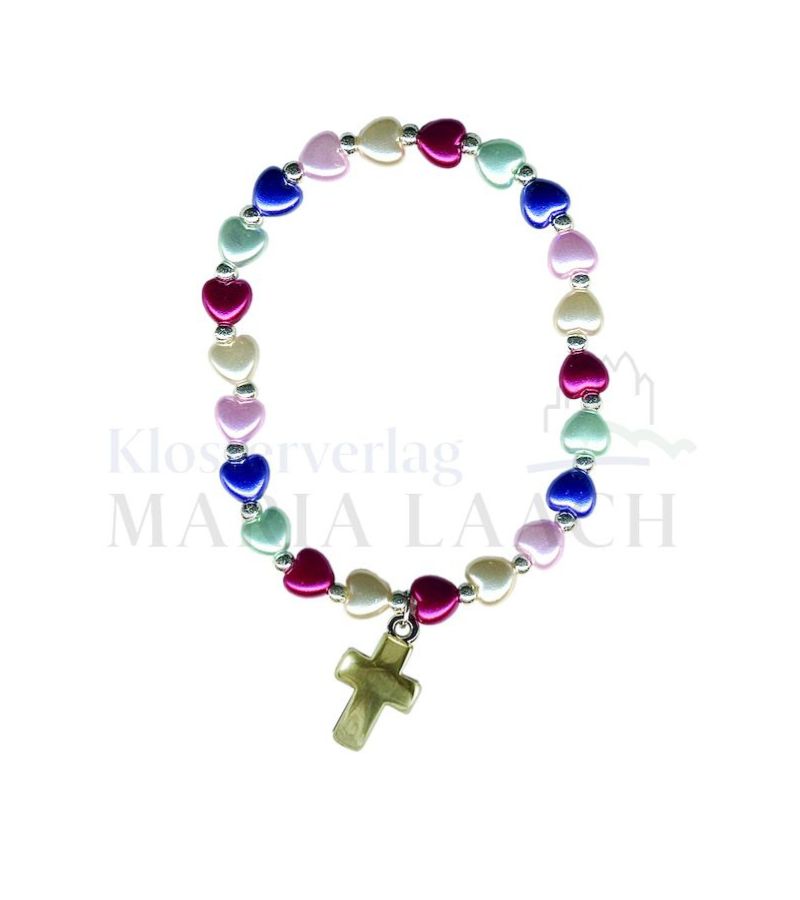 armbånd hjerteperler kors OnlyByGrace