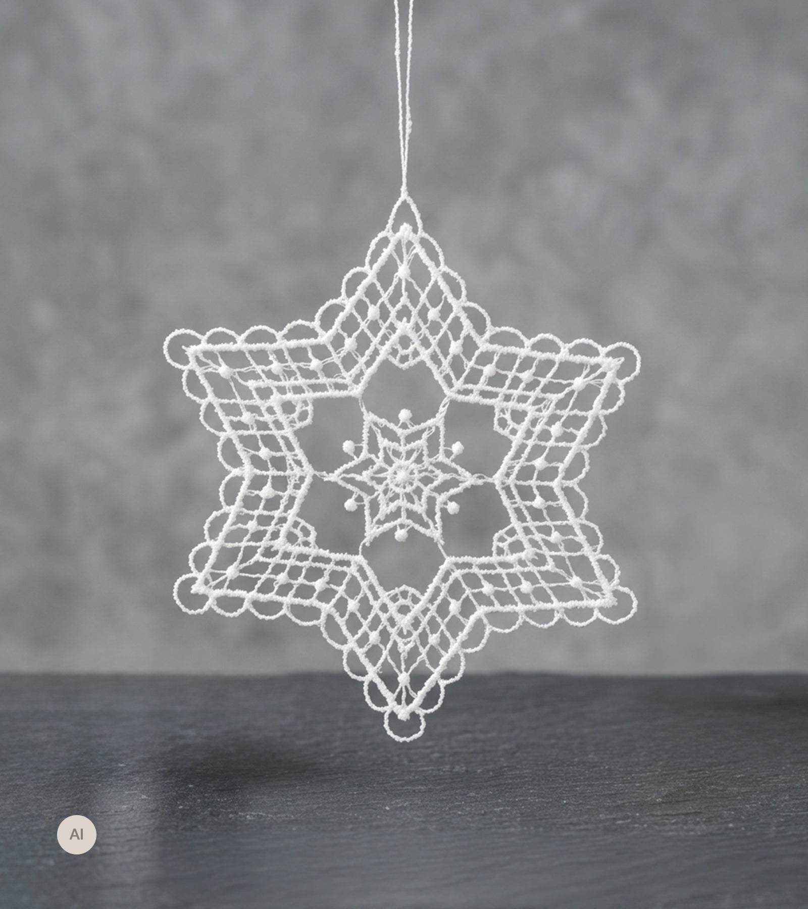 BroderiOphæng, Stjerne, Hvid