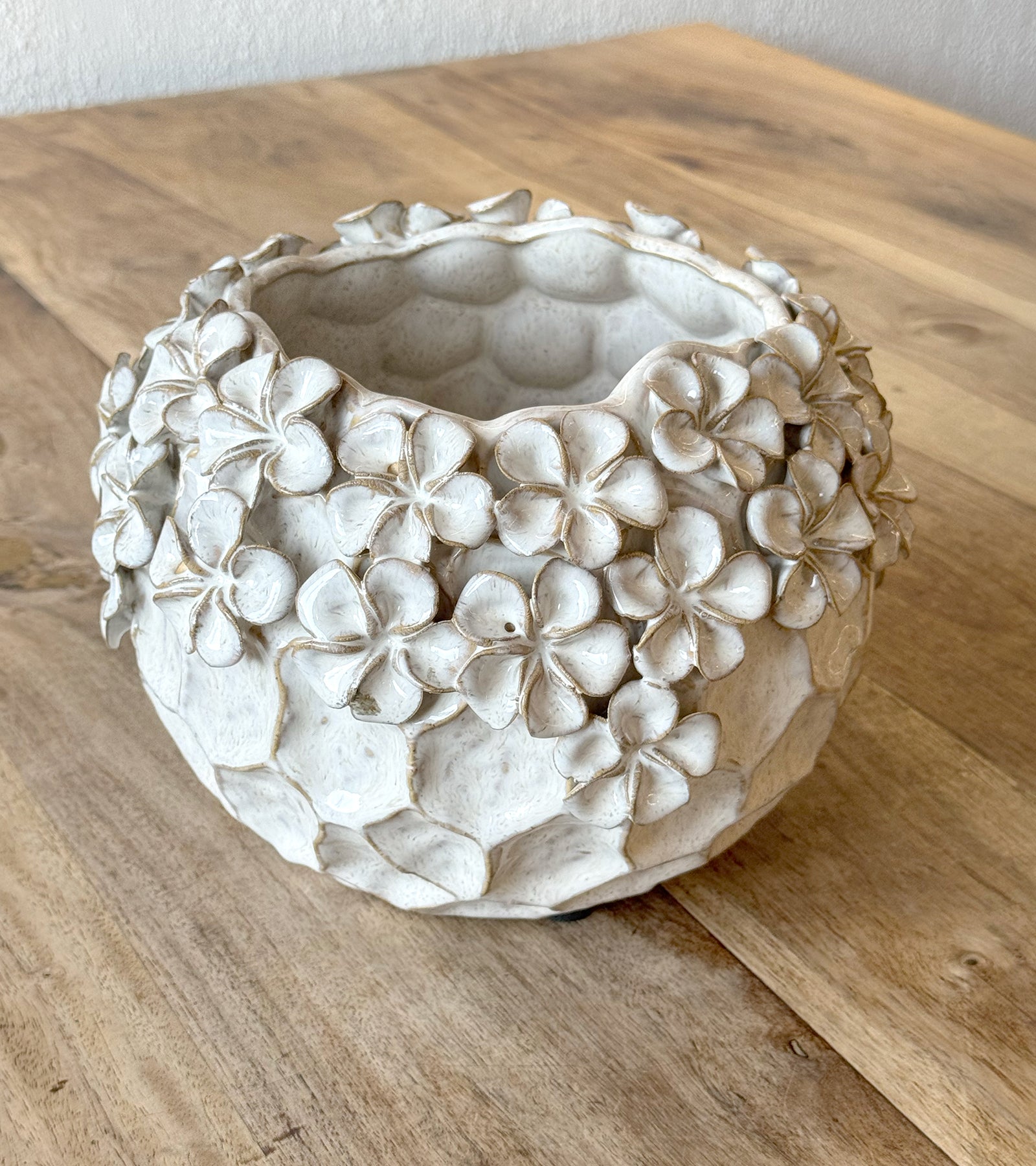 Potte, Creme Blomster Fiona skjuler, dia 21 cm