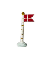 Fødselsdagsflagg, Hvit med striper, 19 cm