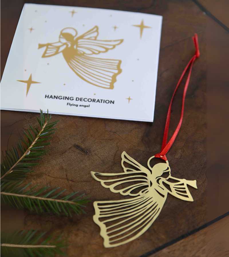 juleophæng flyvende engel guld OnlyByGrace