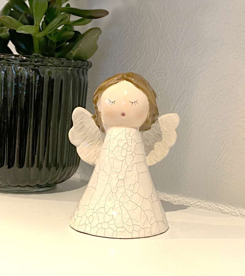 keramik engel creme krakelert OnlyByGrace