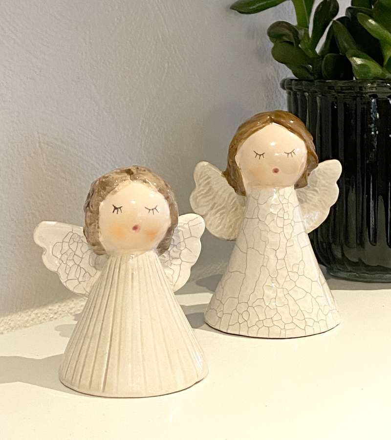 keramik engel creme krakelert OnlyByGrace