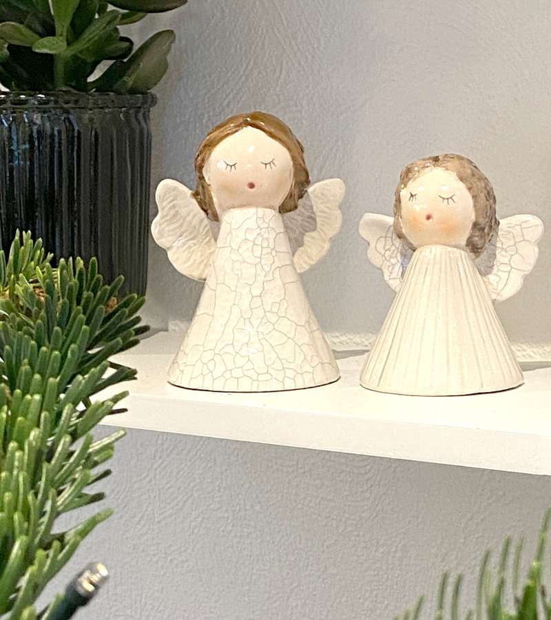 keramik engel creme krakelert OnlyByGrace
