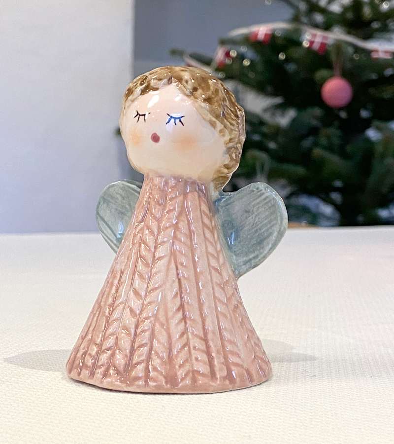 keramik engel rosa strikket OnlyByGrace