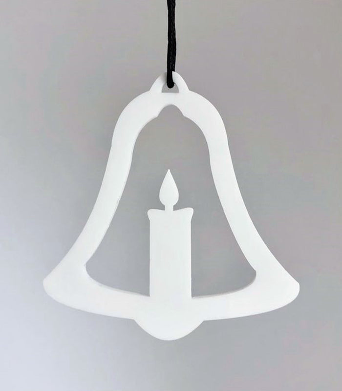 Ryborg Urban Designs klokke lys julepynt hvid