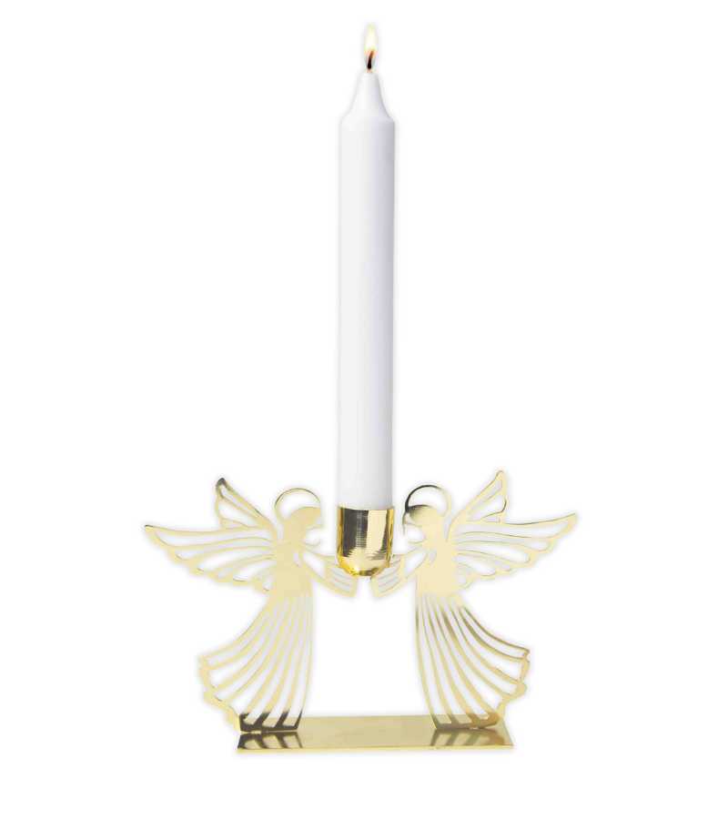 lysestage med engle guld OnlyByGrace