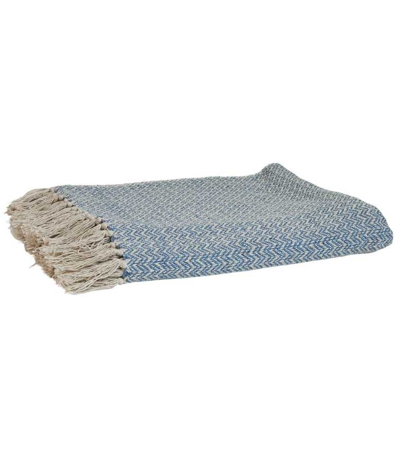 plaid frynser lyseblå OnlyByGrace