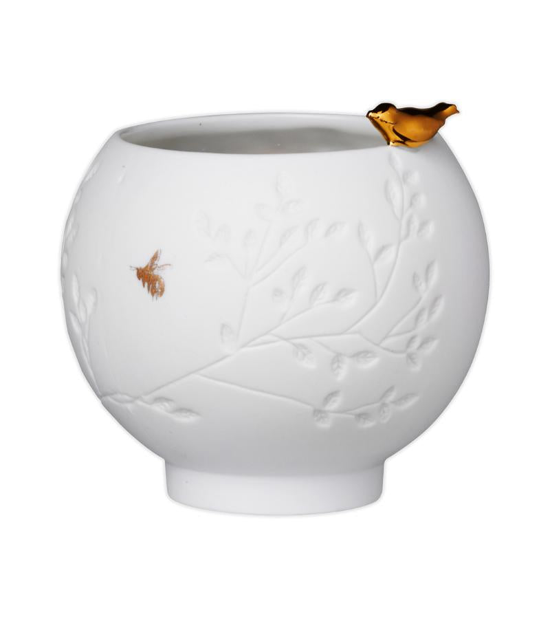 Mini Kuglevase med en fugl Ø 7 cm OnlyByGrace