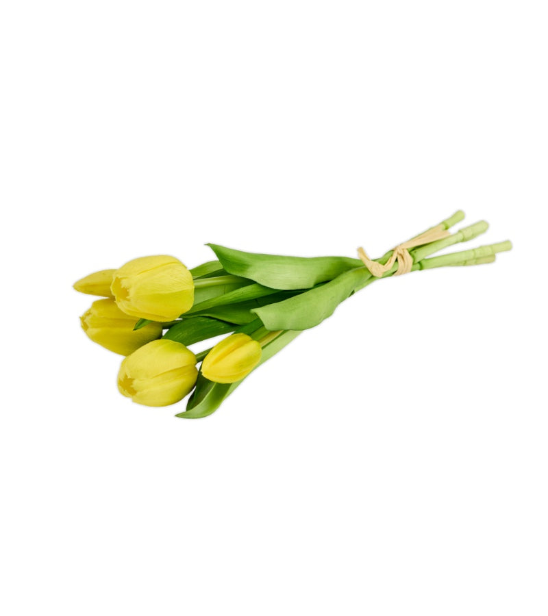 silkeblomst gule tulipaner OnlyByGrace