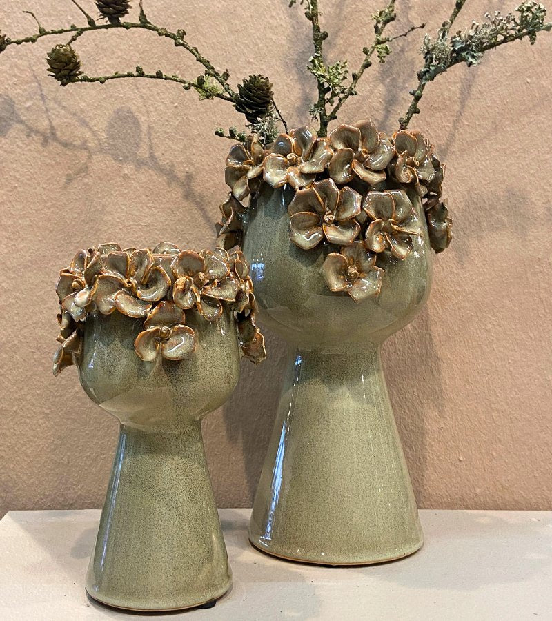 vase blomster fiona green 18h OnlyByGrace