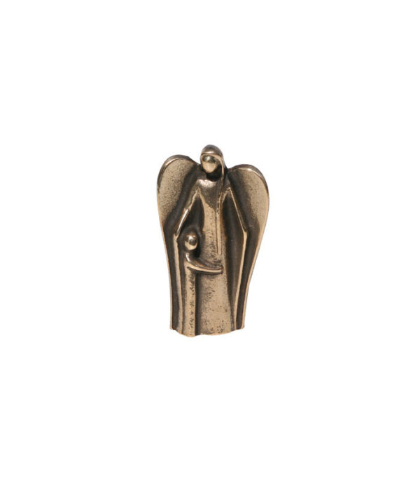 Bronze figur med et barn 16037
