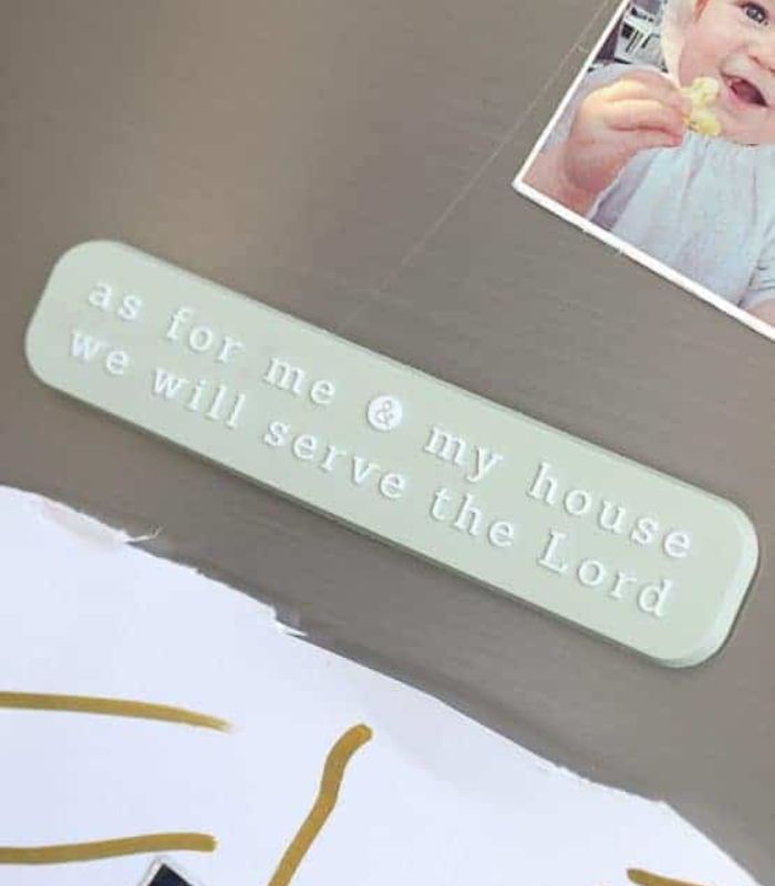 OnlyByGrace køleskabs magnet as for me and my house we will serve the lord
