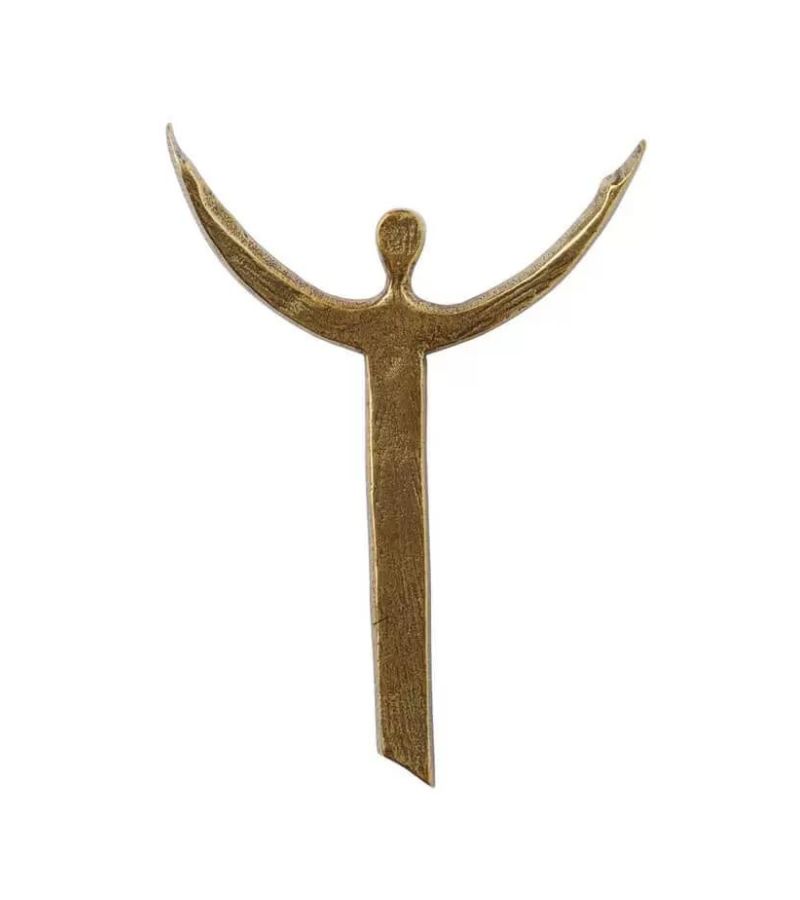 OnlyByGrace Bronze Opstandelses kors figur åbne arme