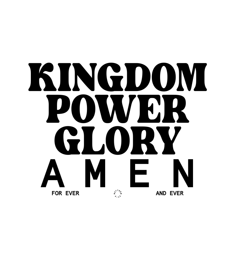 OnlyByGrace kingdom power glory white print t shirt