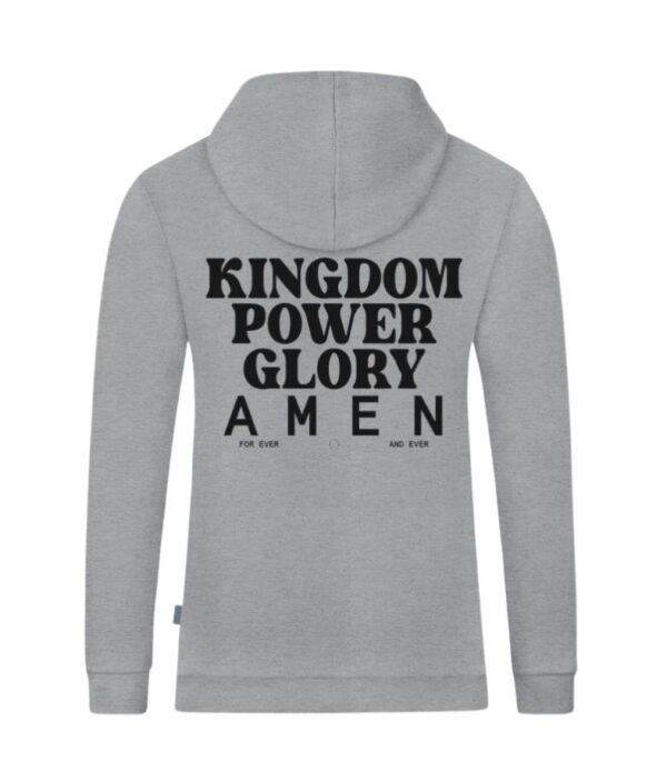 OnlyByGrace Hoodie Grå Kingdom Power glory Amen