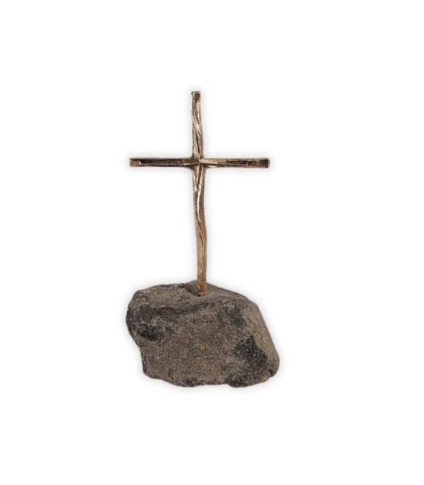 OnlyByGrace Bronze kors på sten 16 cm