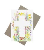 OnlyByGrace-kort med kors og blomster