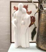 OnlyByGrace Skulptur Familie på 4 hvid porcelæn