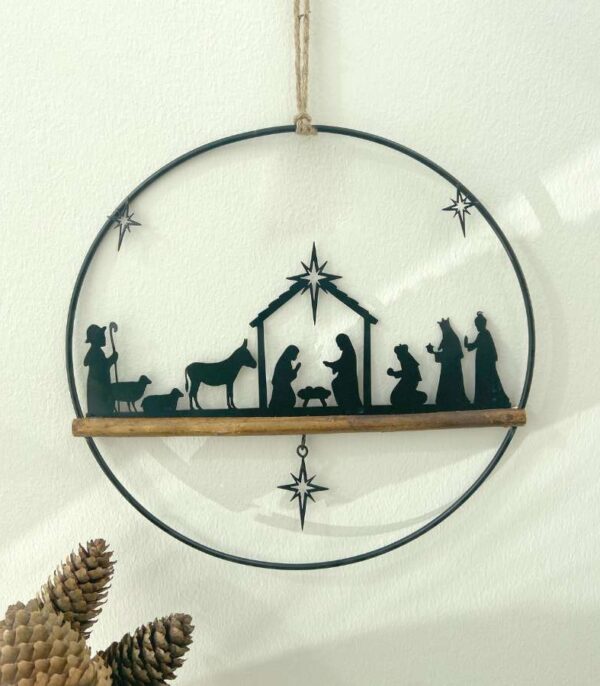 Rund Julekrybbe ophæng 30 cm OnlyByGrace