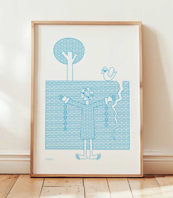 Josephine Blay A3 Plakat Tilgivelsen Blå