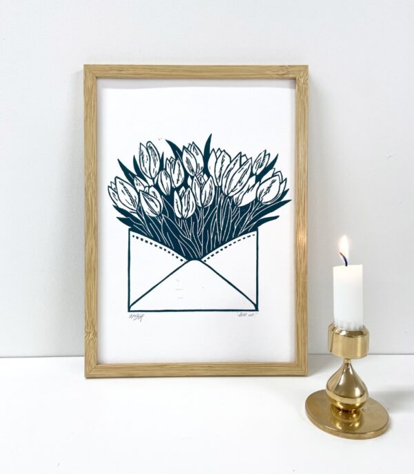 Linoleumstryk Hold Ud A4 Grøn OnlyByGrace