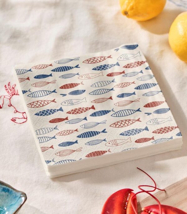 Lunsjservietter med fisk 20 stk. pk OnlyByGrace