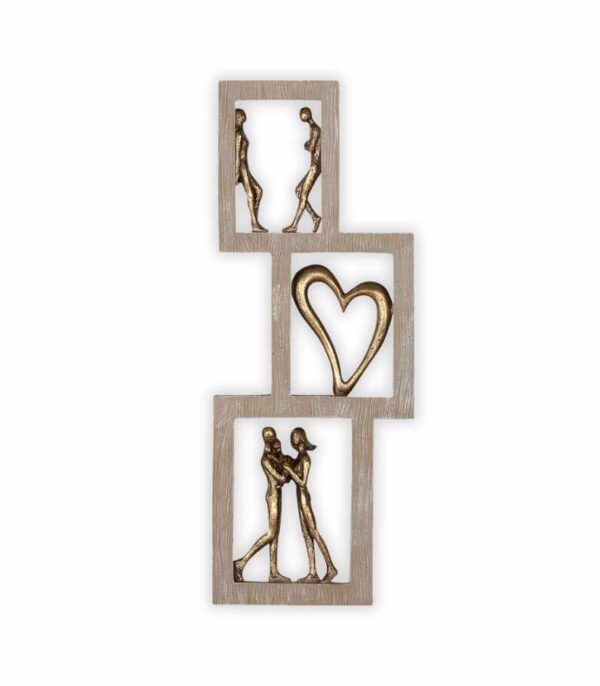 Væg skulptur kærlighed over tid med hjerte OnlyByGrace